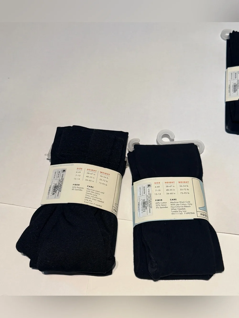 Cat & Jack Black & White Tights Size: 4-6X